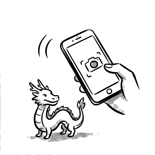 Handy an die Figur